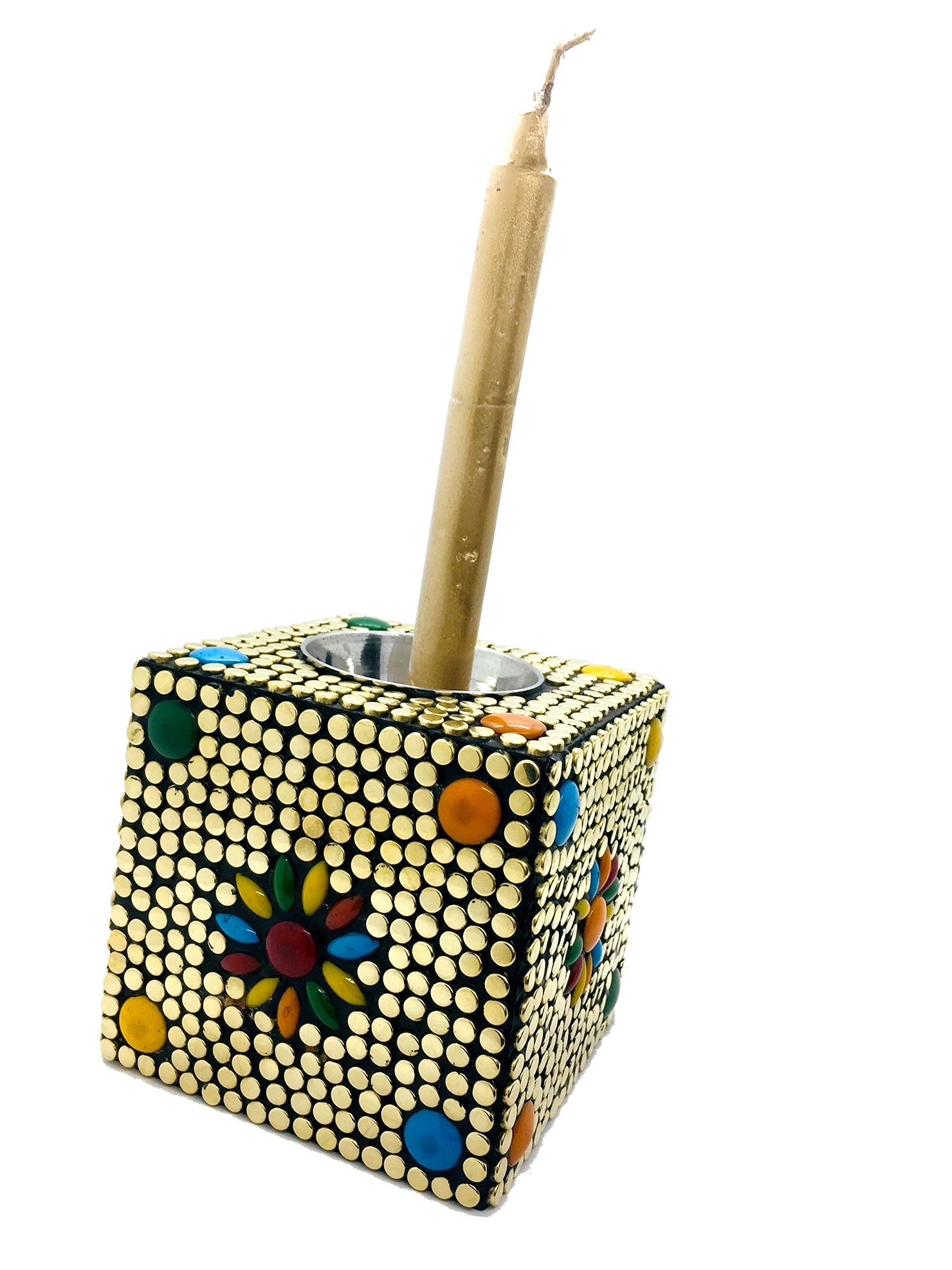 Trend Overseas Decorative Metal Wooden Candle Holder Stand Christmas Festival Home Decor