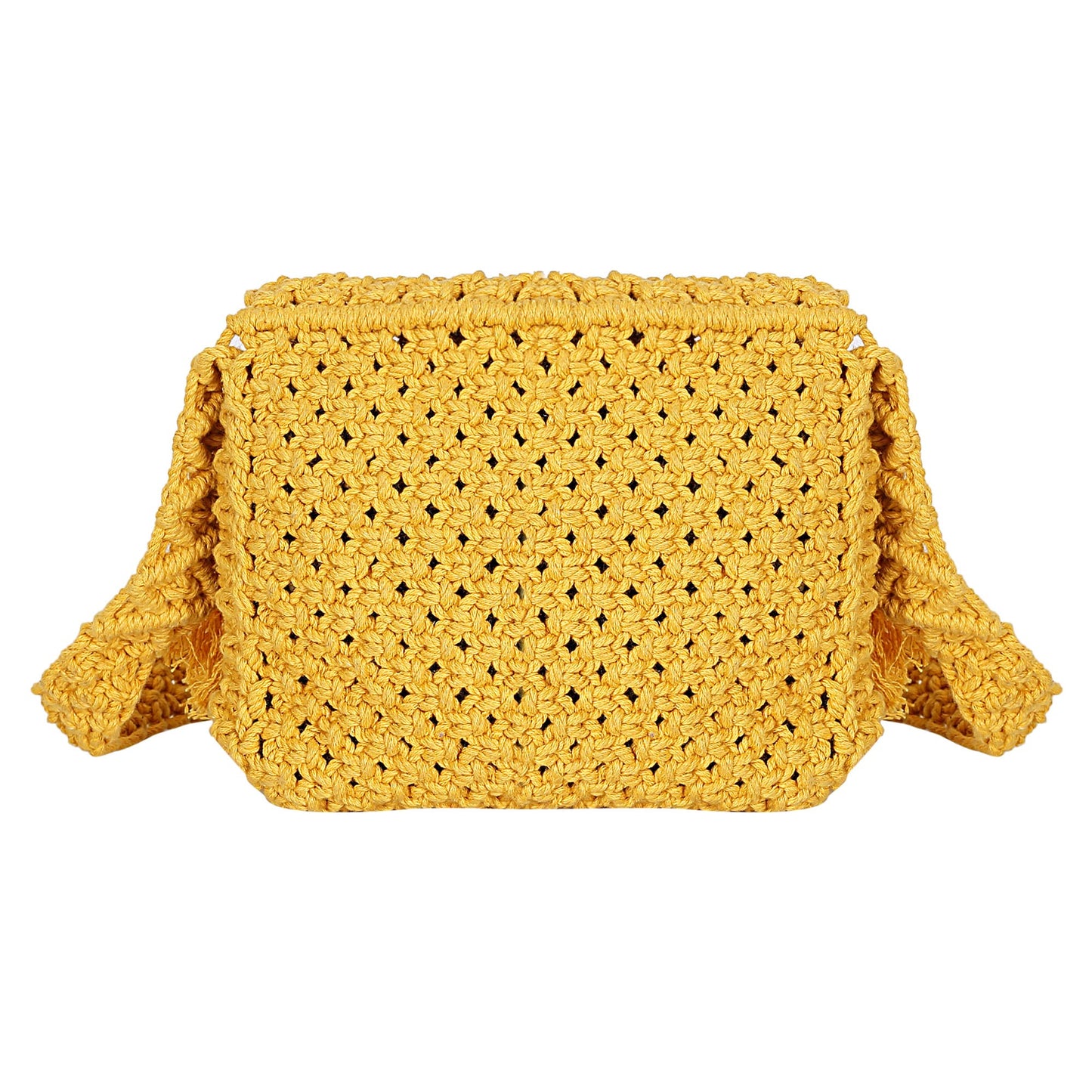 Trend Overseas Teenager Kids Women/Girl Crossbody Bag cum Clutch Handwoven Crochet Macrame Cotton rope Handbag