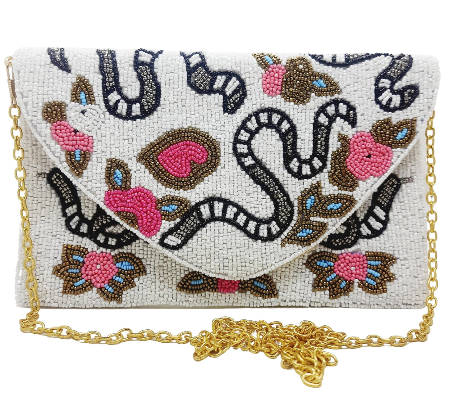 Trend Overseas Acrylic Beaded Wedding Boho Clutch bag Bohemian bag Evening Bag Ladies Purse Handbag Party Envelope Clutch Embroidered clutch