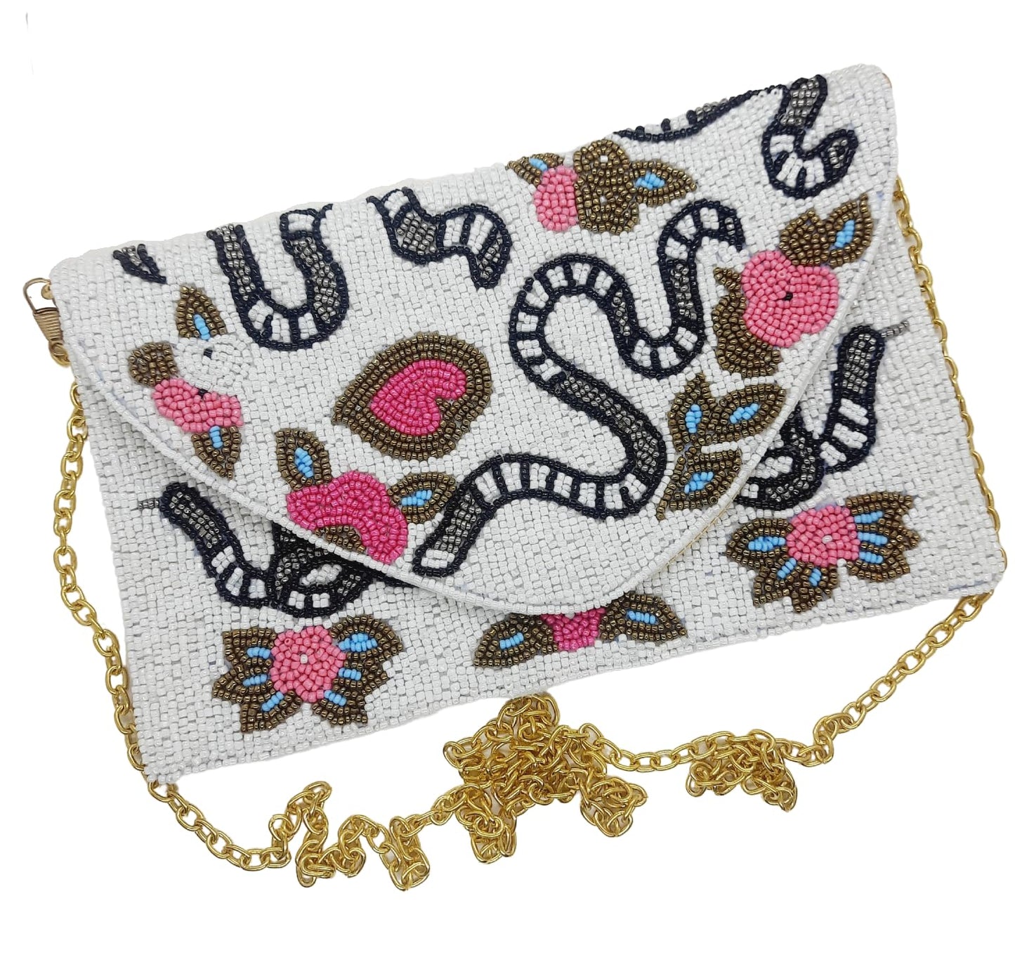 Trend Overseas Acrylic Beaded Wedding Boho Clutch bag Bohemian bag Evening Bag Ladies Purse Handbag Party Envelope Clutch Embroidered clutch