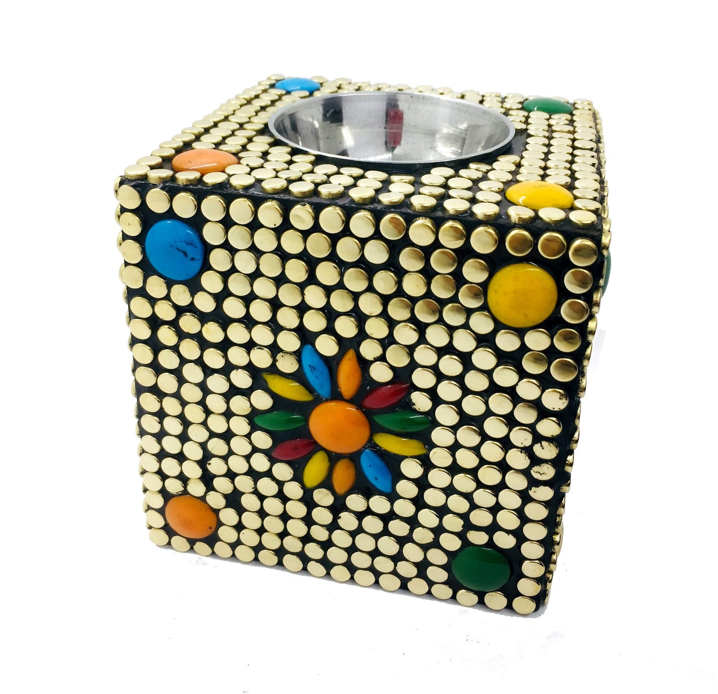 Trend Overseas Decorative Metal Wooden Candle Holder Stand Christmas Festival Home Decor