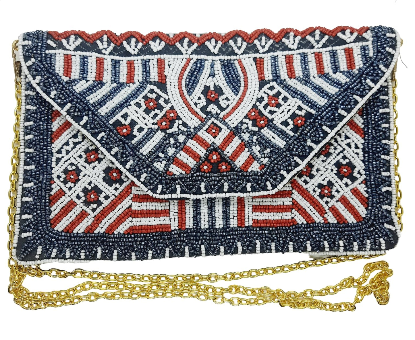 Trend Overseas Acrylic Beaded Wedding Boho Clutch bag Bohemian bag Evening Bag Ladies Purse Handbag Party Envelope Clutch Embroidered clutch