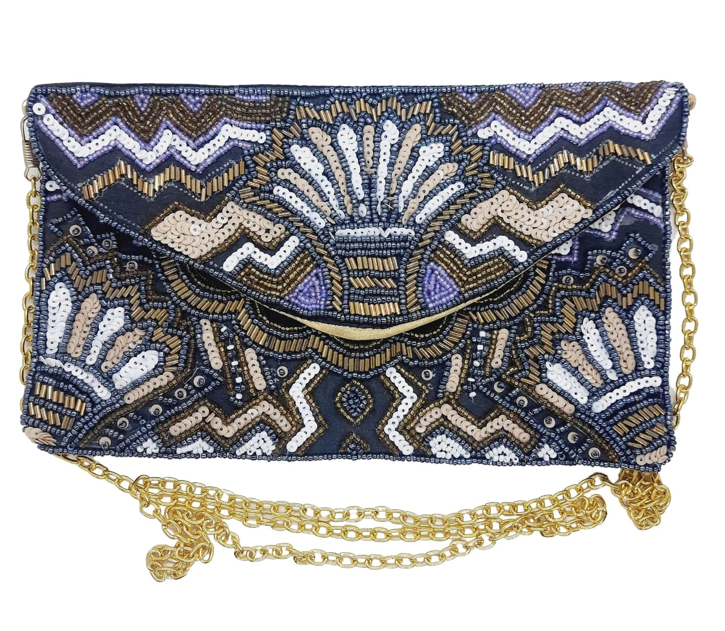 Trend Overseas Acrylic Beaded Wedding Boho Clutch bag Bohemian bag Evening Bag Ladies Purse Handbag Party Envelope Clutch Embroidered clutch