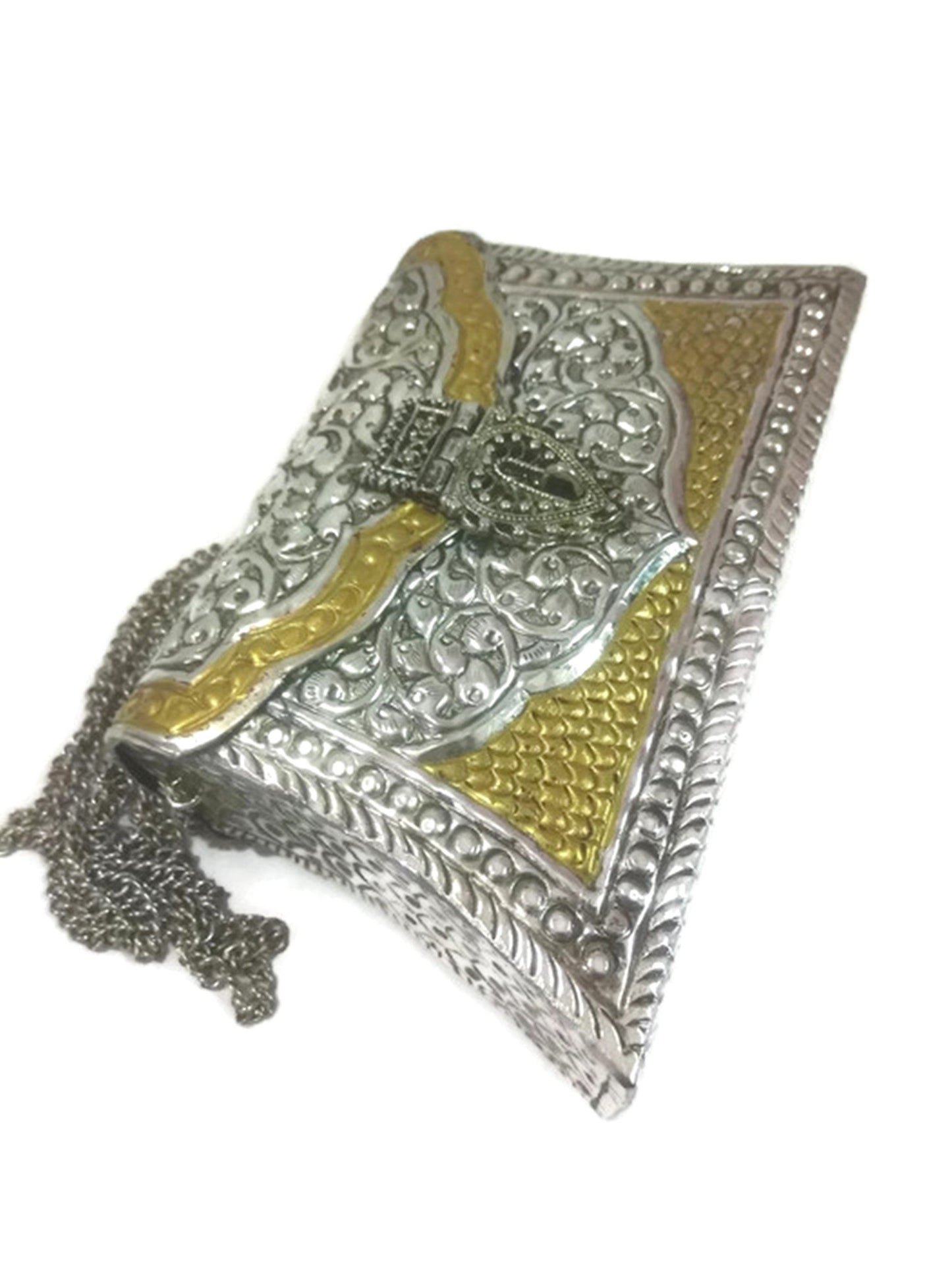 Trend Overseas Hand Carving Vintage Brass Purse antique Ethnic Handmade Women metal clutch Bag Hand clutch Handbag for women hand purse