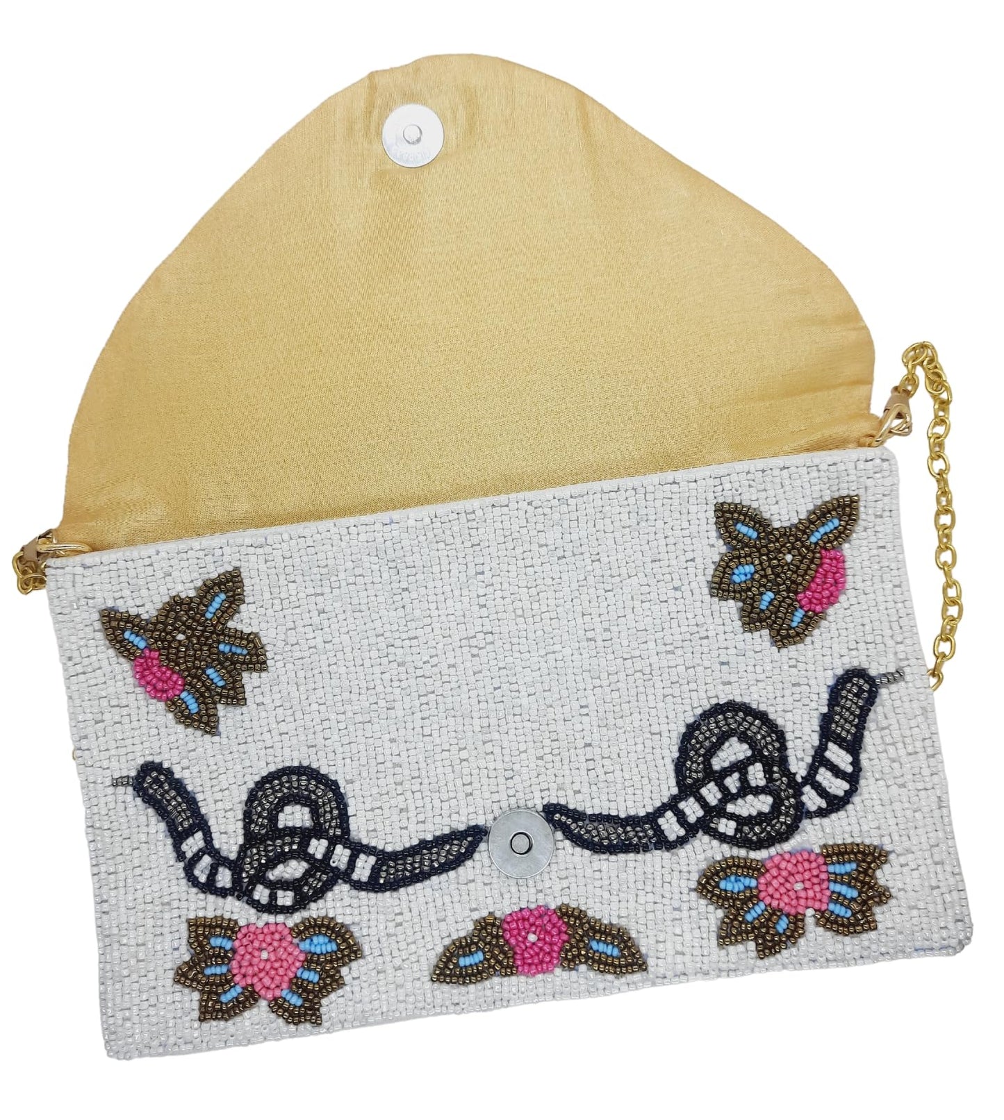 Trend Overseas Acrylic Beaded Wedding Boho Clutch bag Bohemian bag Evening Bag Ladies Purse Handbag Party Envelope Clutch Embroidered clutch