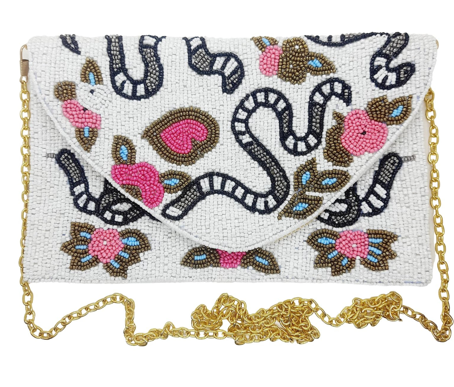 Trend Overseas Acrylic Beaded Wedding Boho Clutch bag Bohemian bag Evening Bag Ladies Purse Handbag Party Envelope Clutch Embroidered clutch