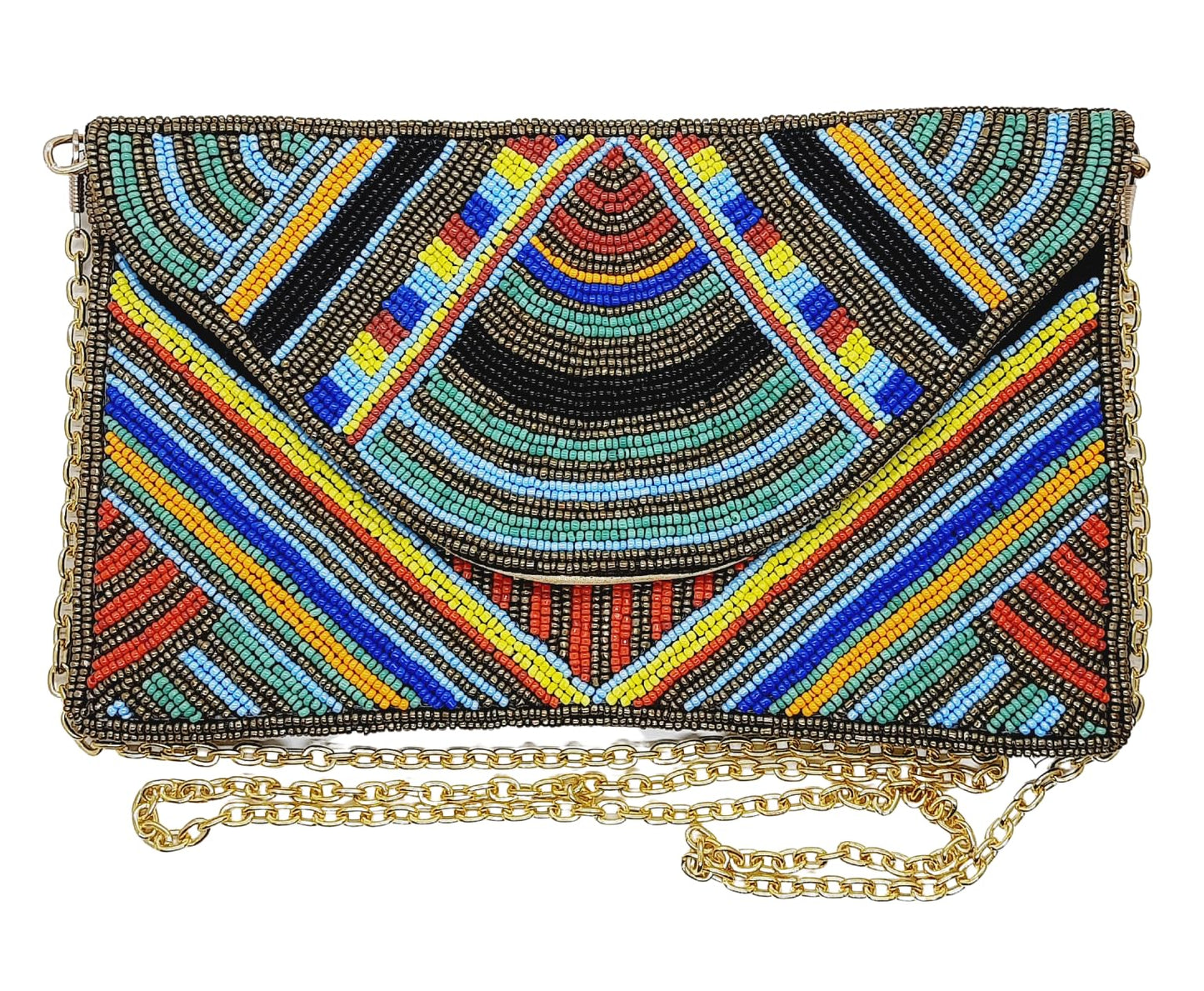 Trend Overseas Acrylic Beaded Wedding Boho Clutch bag Bohemian bag Evening Bag Ladies Purse Handbag Party Envelope Clutch Embroidered clutch