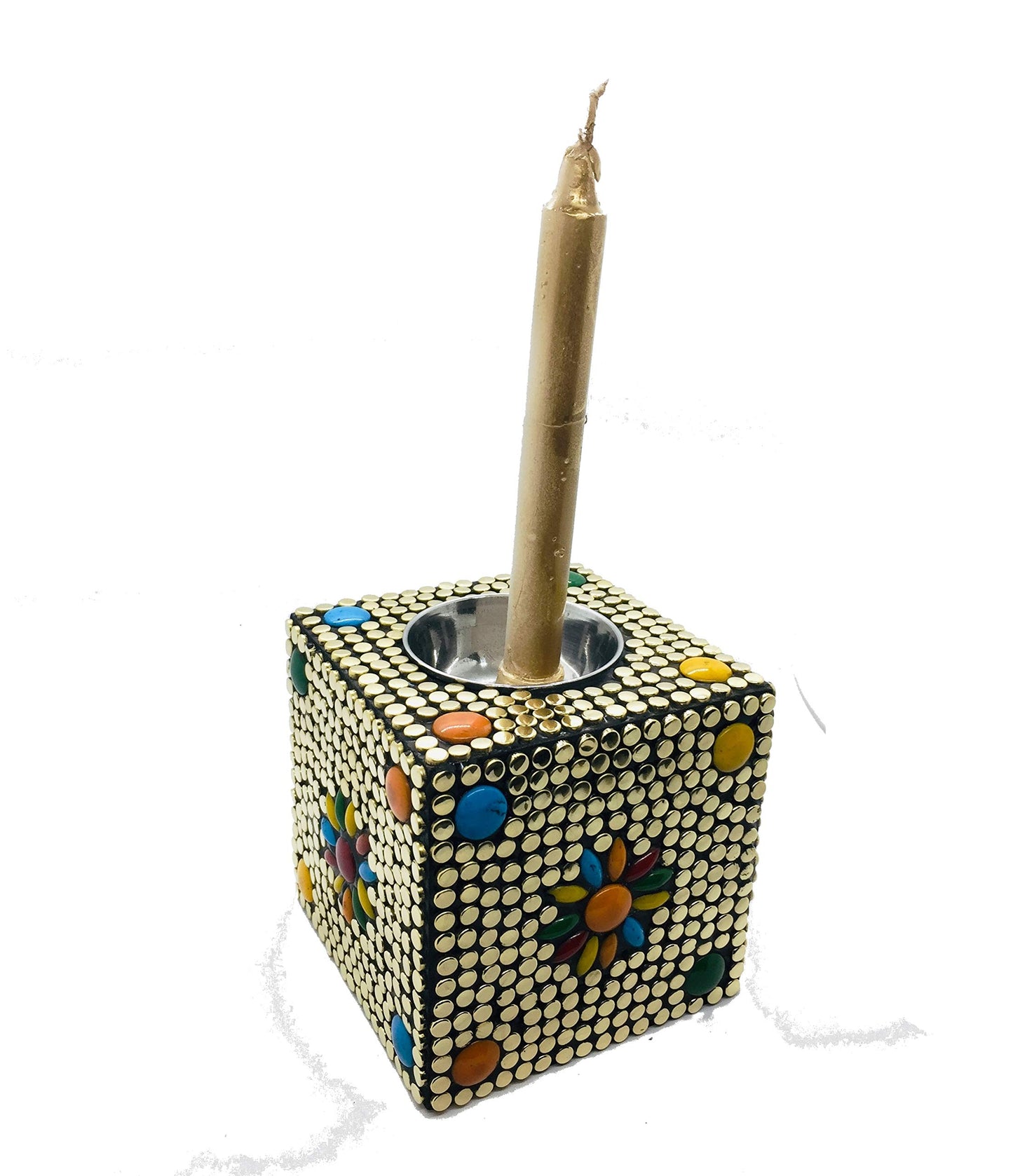 Trend Overseas Decorative Metal Wooden Candle Holder Stand Christmas Festival Home Decor