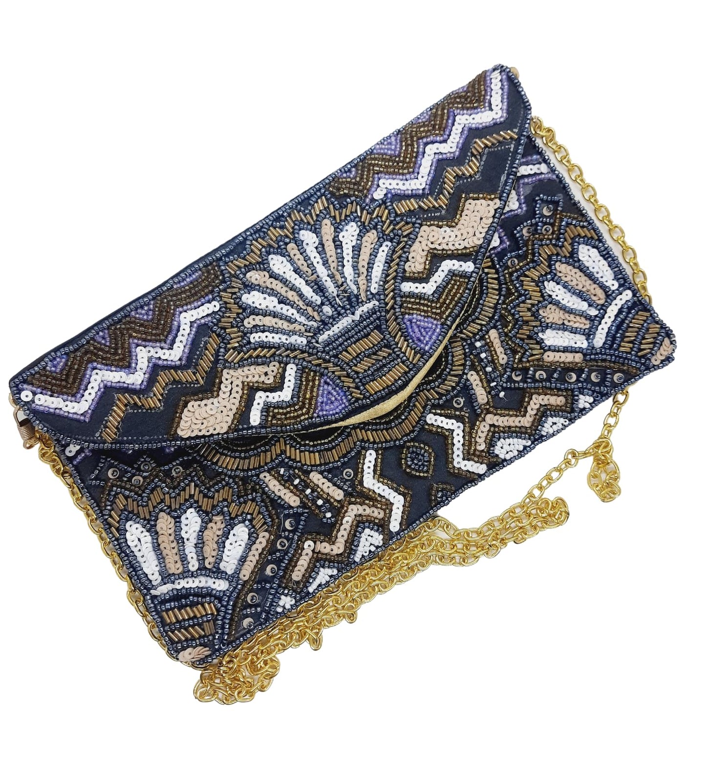 Trend Overseas Acrylic Beaded Wedding Boho Clutch bag Bohemian bag Evening Bag Ladies Purse Handbag Party Envelope Clutch Embroidered clutch