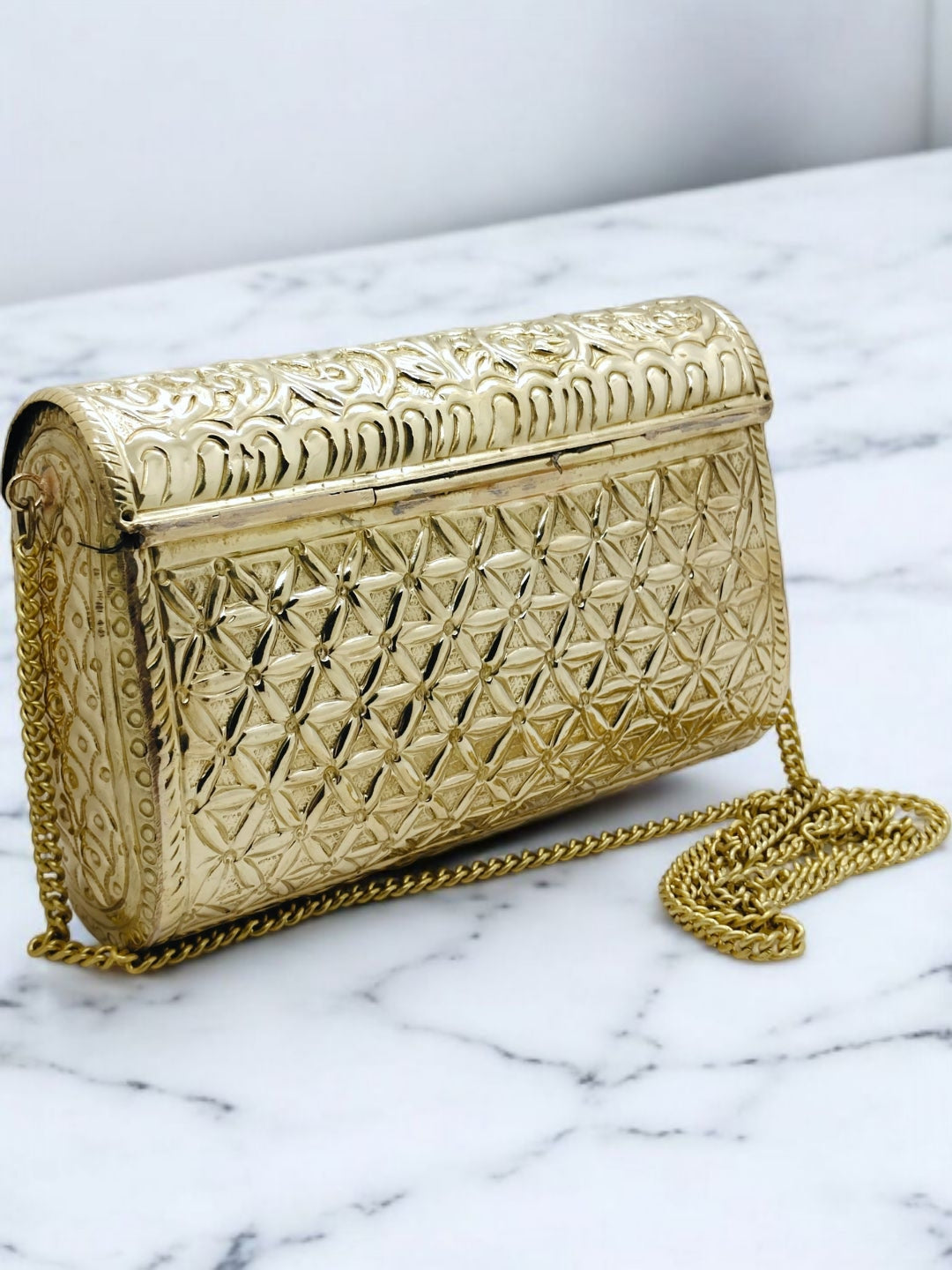 Trend Overseas Brass Metal Bag Purse Vintage Style Brass Purse antique clutch Ethnic clutch Handmade Women metal clutch Bag