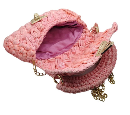 Trend Overseas T-shirt Cotton Yarn handbag Luxury crochet purse Sling bag evening bags luxury handbag