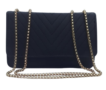 Trend Overseas PU Sling Bag Stylish Golden Chain Crossbody Sling Bag cum Handbag For Women