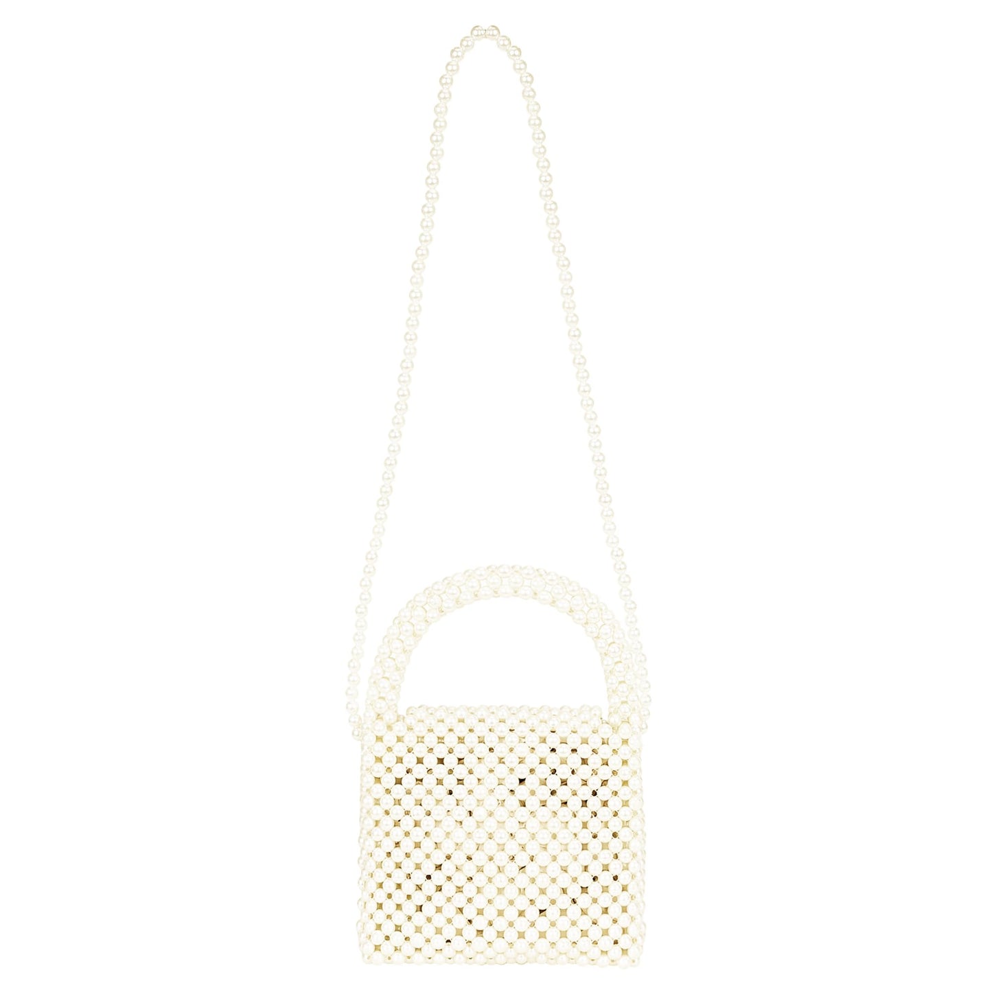 Trend Overseas Handmade White/Ivory Pearl Beaded Sling Bags For Women/Stylish Handbags For Girls/Latest Trendy Pearl Tote Bag