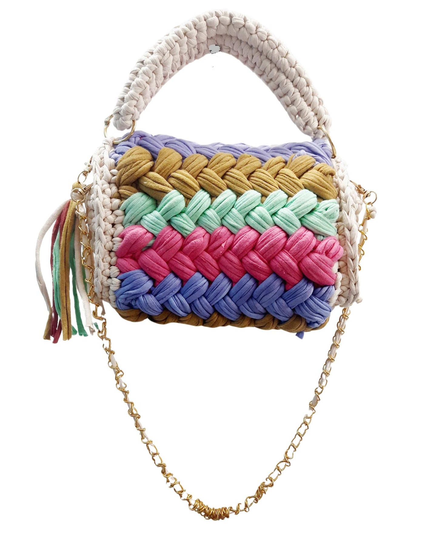 Trend Overseas T-shirt Cotton Yarn handbag Luxury crochet purse Sling bag evening bags luxury handbag