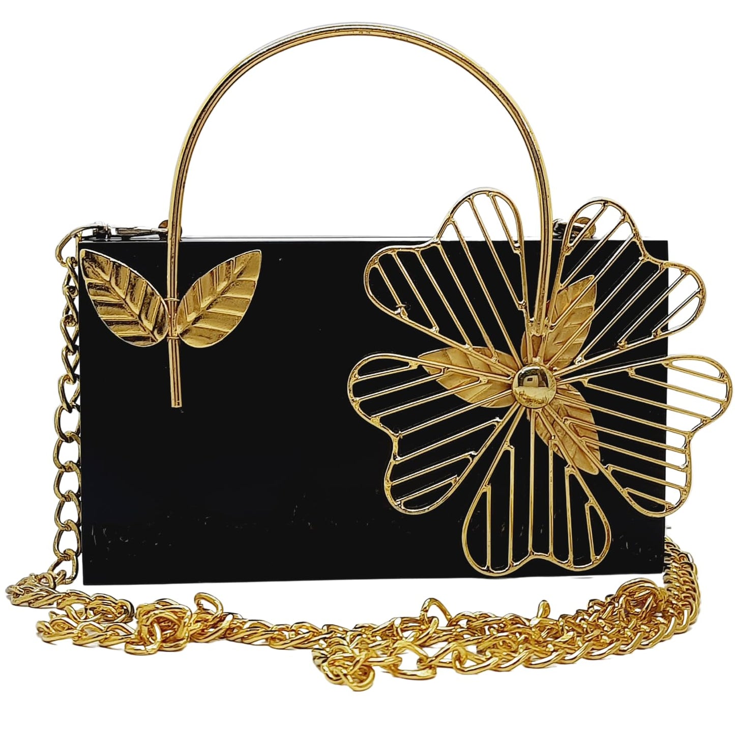 Trend Overseas Bridal Acrylic Clutch Hand Clutches for Girls - Luxury and Fashionable Resin Acrylic Purse for Women - Perfect for Parties and Special Occasions