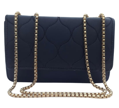 Trend Overseas PU Sling Bag Stylish Golden Chain Crossbody Sling Bag cum Handbag For Women