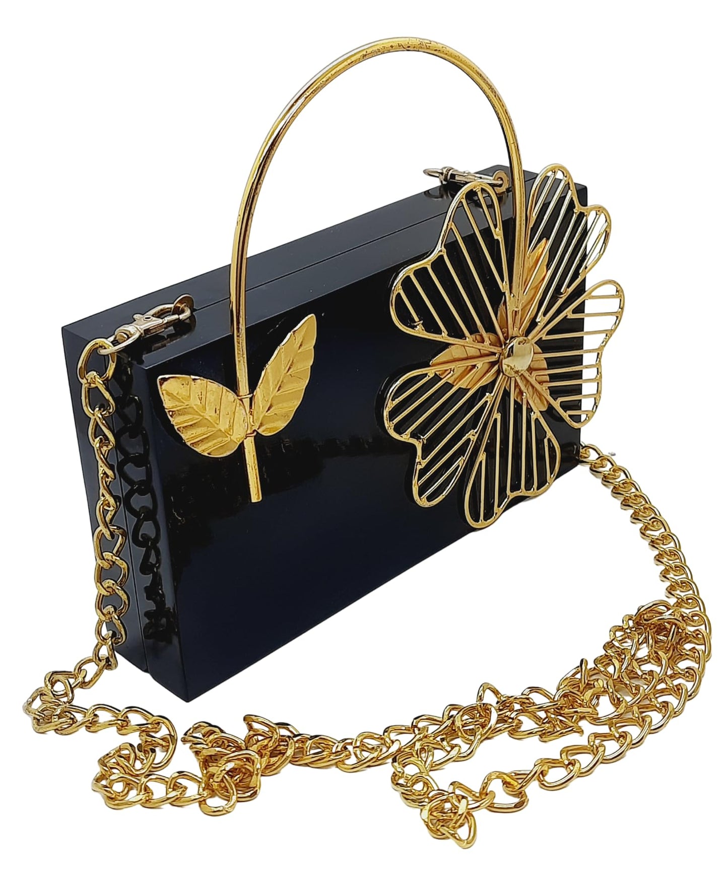 Trend Overseas Bridal Acrylic Clutch Hand Clutches for Girls - Luxury and Fashionable Resin Acrylic Purse for Women - Perfect for Parties and Special Occasions