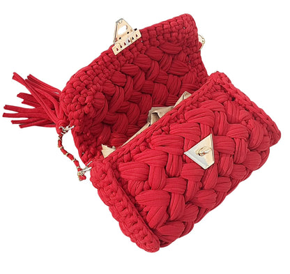 Trend Overseas T-shirt Cotton Yarn handbag Luxury crochet purse Sling bag evening bags luxury handbag