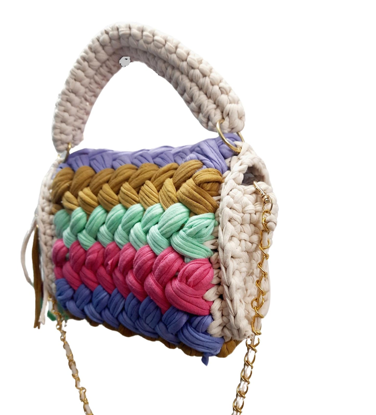 Trend Overseas T-shirt Cotton Yarn handbag Luxury crochet purse Sling bag evening bags luxury handbag
