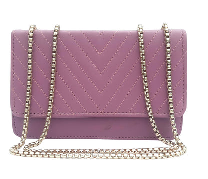 Trend Overseas PU Sling Bag Stylish Golden Chain Crossbody Sling Bag cum Handbag For Women