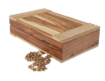 Trend Overseas Natural Wooden Clutch Purse Bridal Clutch Handmade Brown Wooden Clutch cum Sling Bag