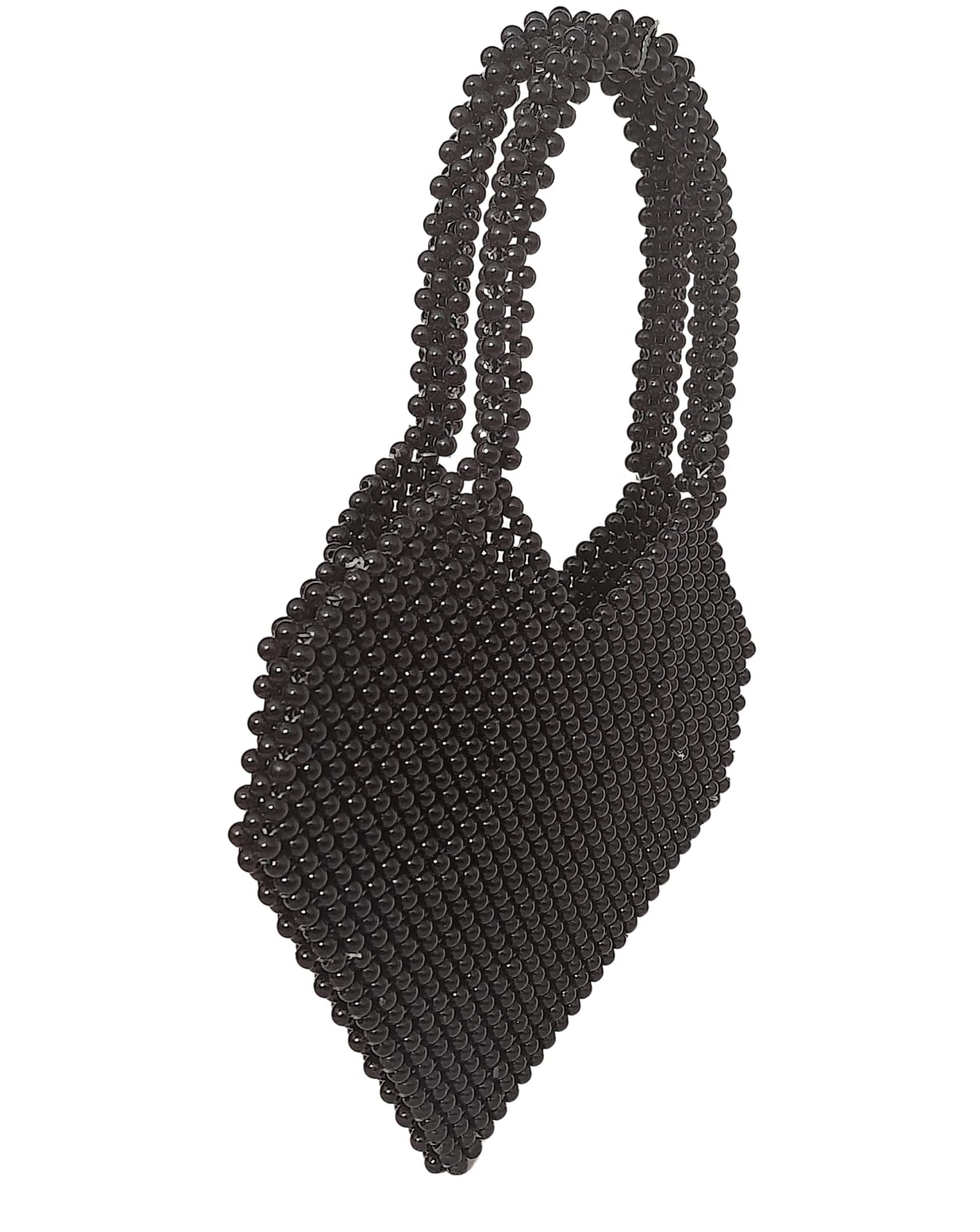 Trend Overseas Handmade Black Pearl Beaded Hand Bag for Women/Stylish Handbags For Girls/Latest Trendy Pearl Tote Bag