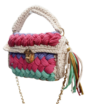 Trend Overseas T-shirt Cotton Yarn handbag Luxury crochet purse Sling bag evening bags luxury handbag