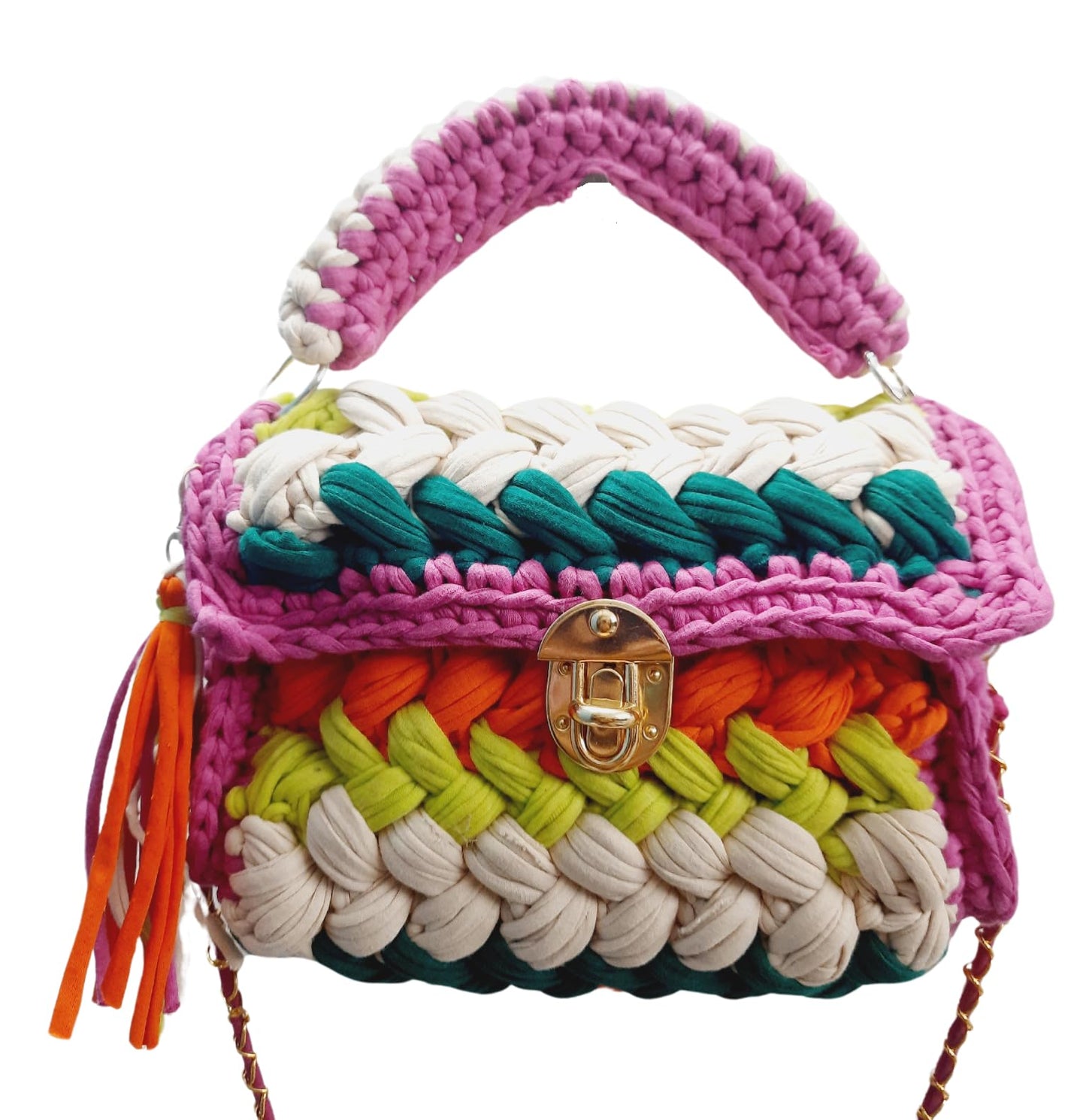 Trend Overseas T-shirt Cotton Yarn handbag Luxury crochet purse Sling bag evening bags luxury handbag