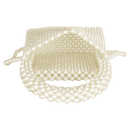 Trend Overseas Handmade White/Ivory Pearl Beaded Sling Bags For Women/Stylish Handbags For Girls/Latest Trendy Pearl Tote Bag