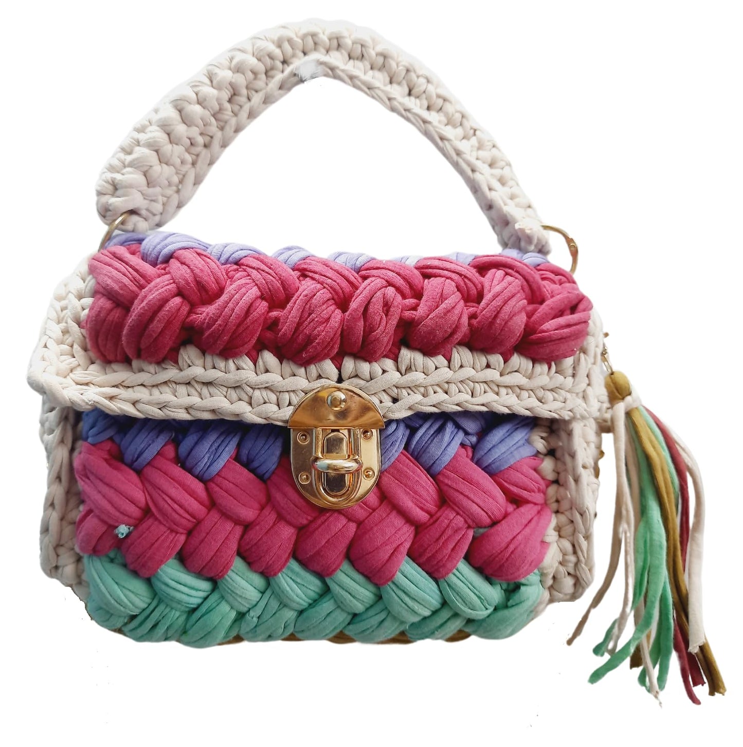 Trend Overseas T-shirt Cotton Yarn handbag Luxury crochet purse Sling bag evening bags luxury handbag