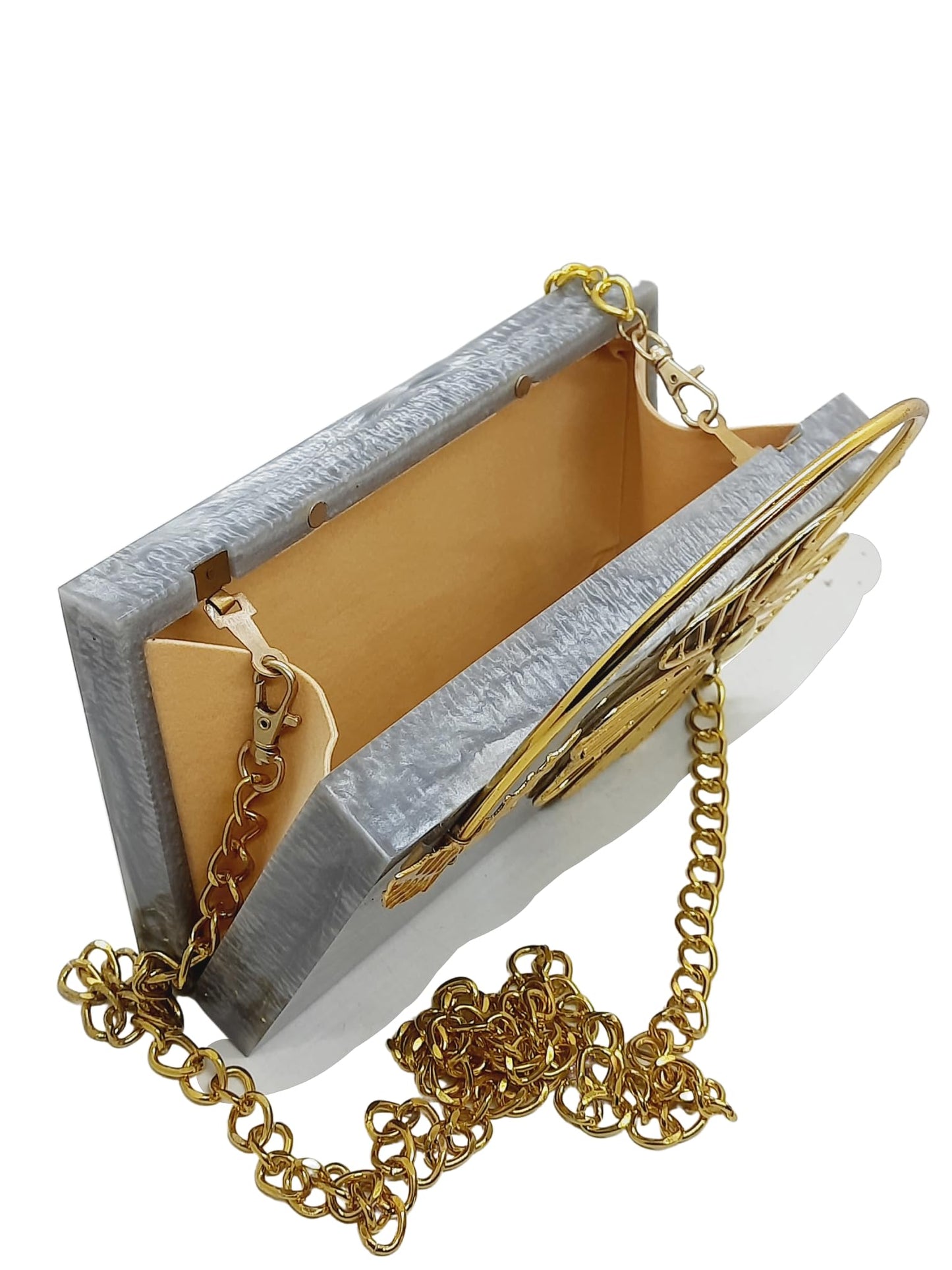 Trend Overseas Bridal Acrylic Clutch Hand Clutches for Girls - Luxury and Fashionable Resin Acrylic Purse for Women - Perfect for Parties and Special Occasions