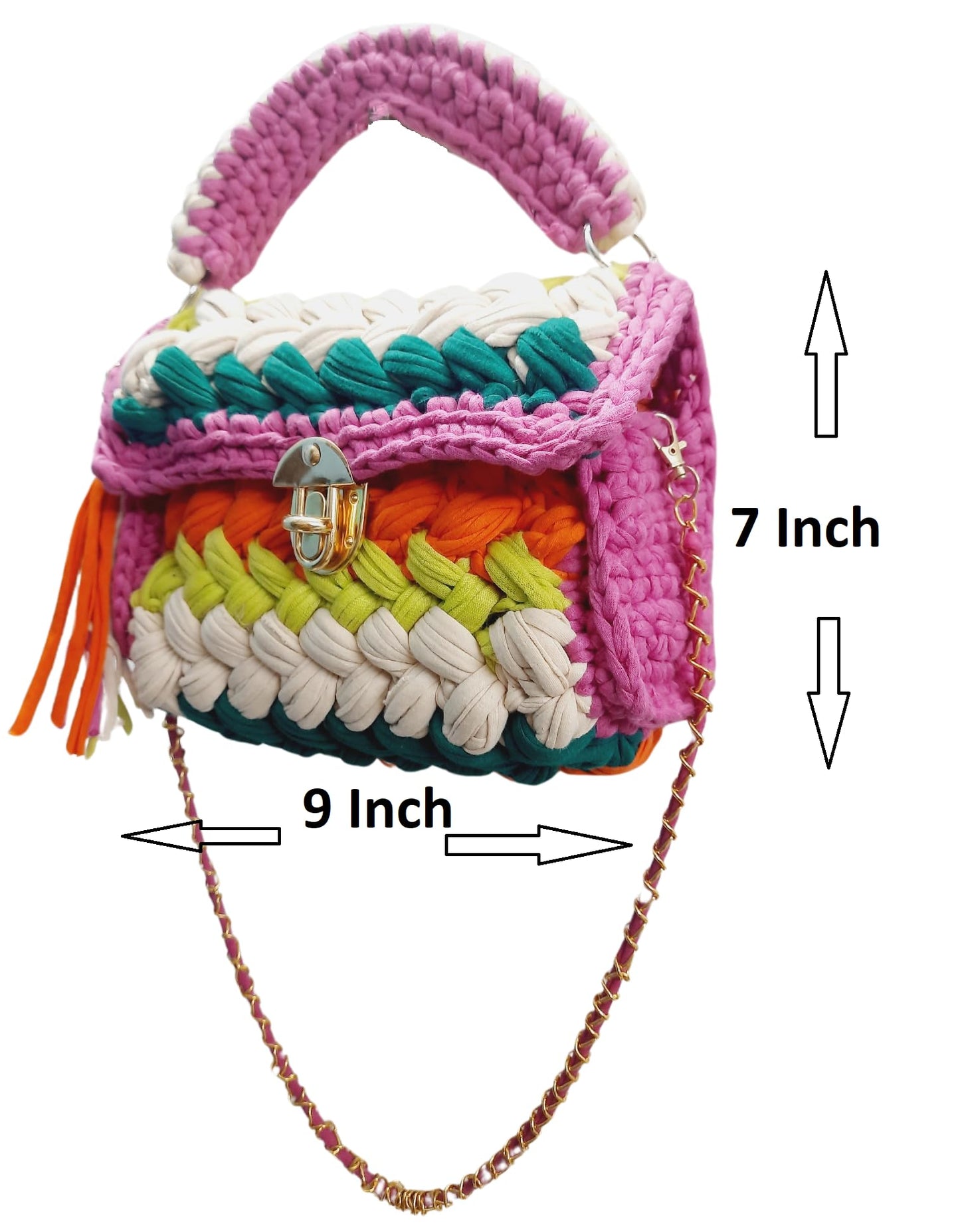 Trend Overseas T-shirt Cotton Yarn handbag Luxury crochet purse Sling bag evening bags luxury handbag