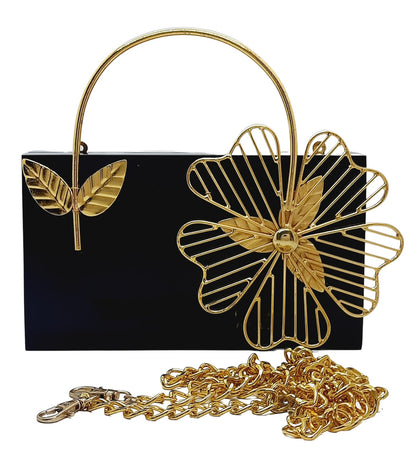 Trend Overseas Bridal Acrylic Clutch Hand Clutches for Girls - Luxury and Fashionable Resin Acrylic Purse for Women - Perfect for Parties and Special Occasions