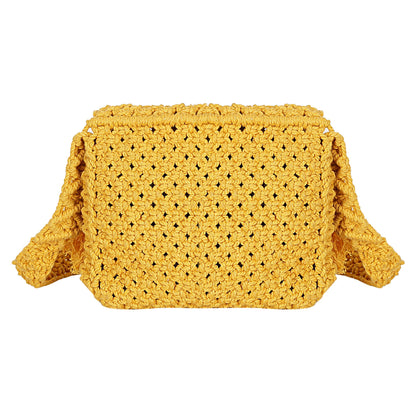 Trend Overseas Teenager Kids Women/Girl Crossbody Bag cum Clutch Handwoven Crochet Macrame Cotton rope Handbag