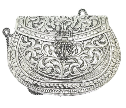 Trend Overseas Clutches for women Silver Brass Metal bag Bridal Clutch Party Purse