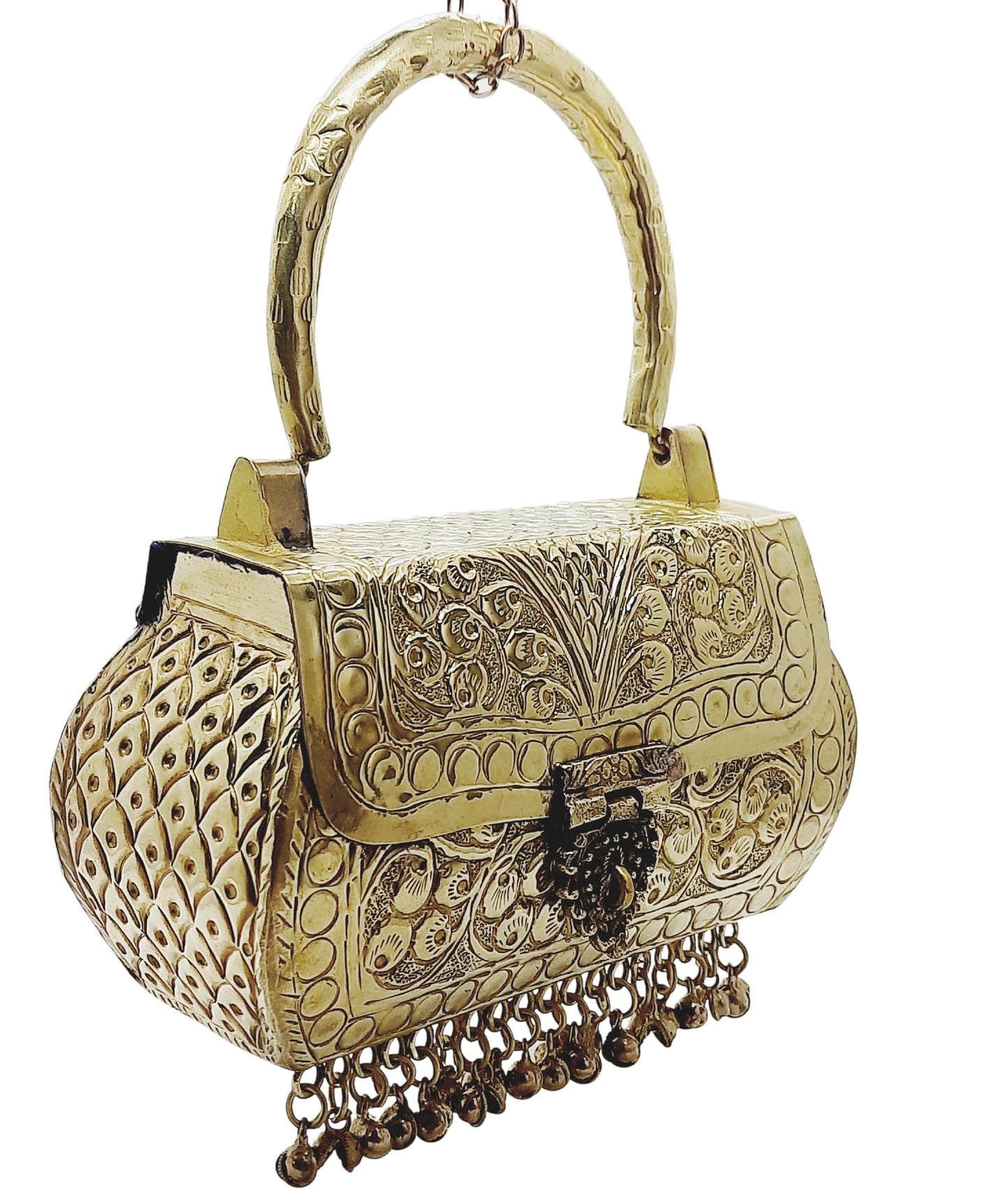 Trend Overseas Golden Girls/Women Small Size Handle Clutch Brass metal bag Ethnic clutch