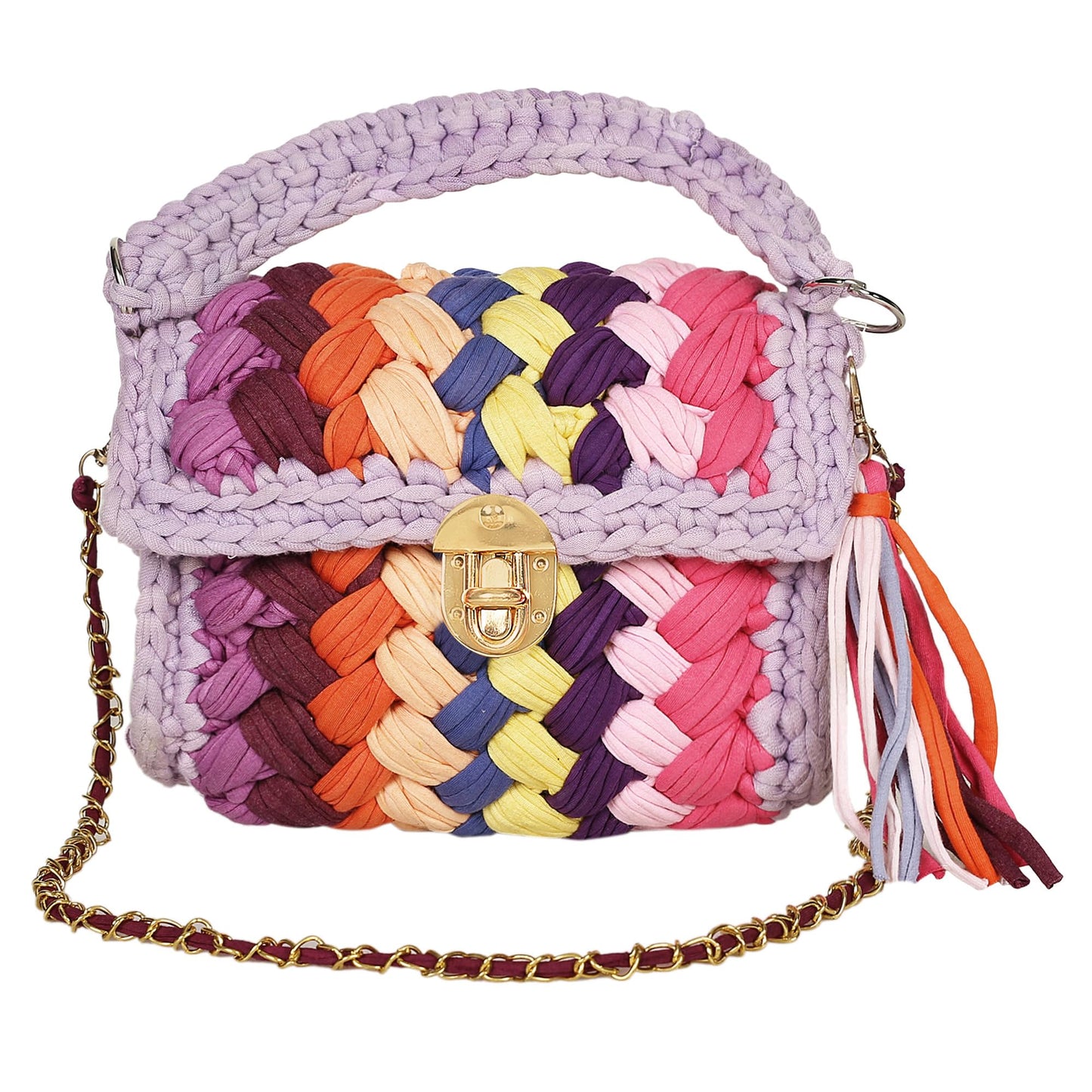 Trend Overseas T-shirt Cotton Yarn handbag Luxury crochet purse Sling bag evening bags luxury handbag