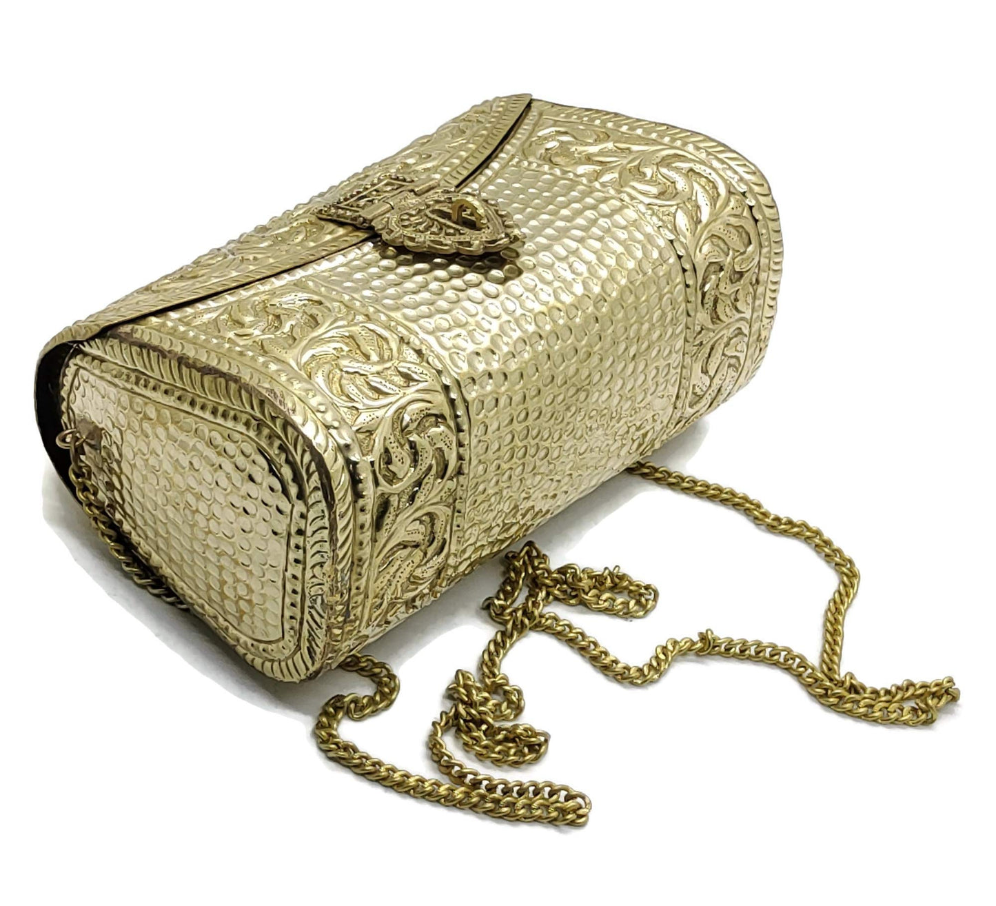 Trend Overseas women gift bridal bag Brass Metal Clutch Sling Bag Indian Ethnic Antique clutch