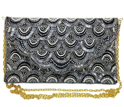 Trend Overseas Acrylic Beaded Wedding Boho Clutch bag Bohemian bag Evening Bag Ladies Purse Handbag Party Envelope Clutch Embroidered clutch