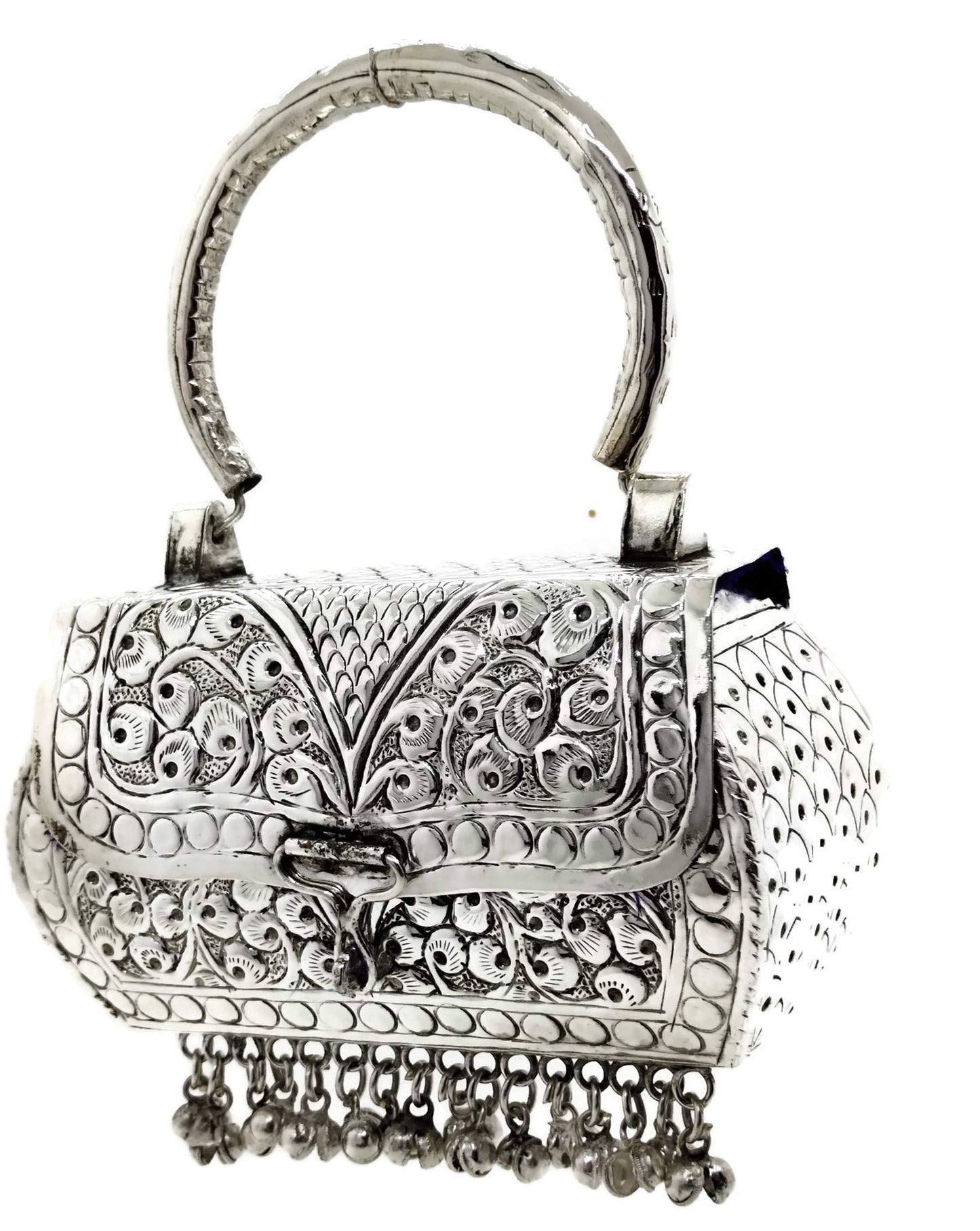 Trend Overseas Girls/Women Small Size Handle Clutch Brass metal bag Ethnic clutch