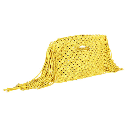 Trend Overseas Handwoven Women/Girl Women's Handmade Macrame Bags, Off White