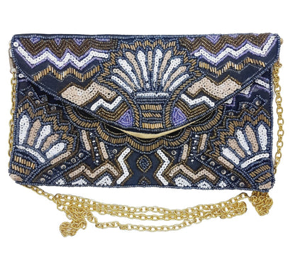 Trend Overseas Acrylic Beaded Wedding Boho Clutch bag Bohemian bag Evening Bag Ladies Purse Handbag Party Envelope Clutch Embroidered clutch