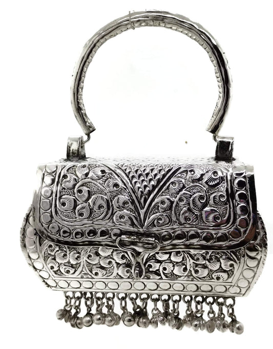 Trend Overseas Girls/Women Small Size Handle Clutch Brass metal bag Ethnic clutch