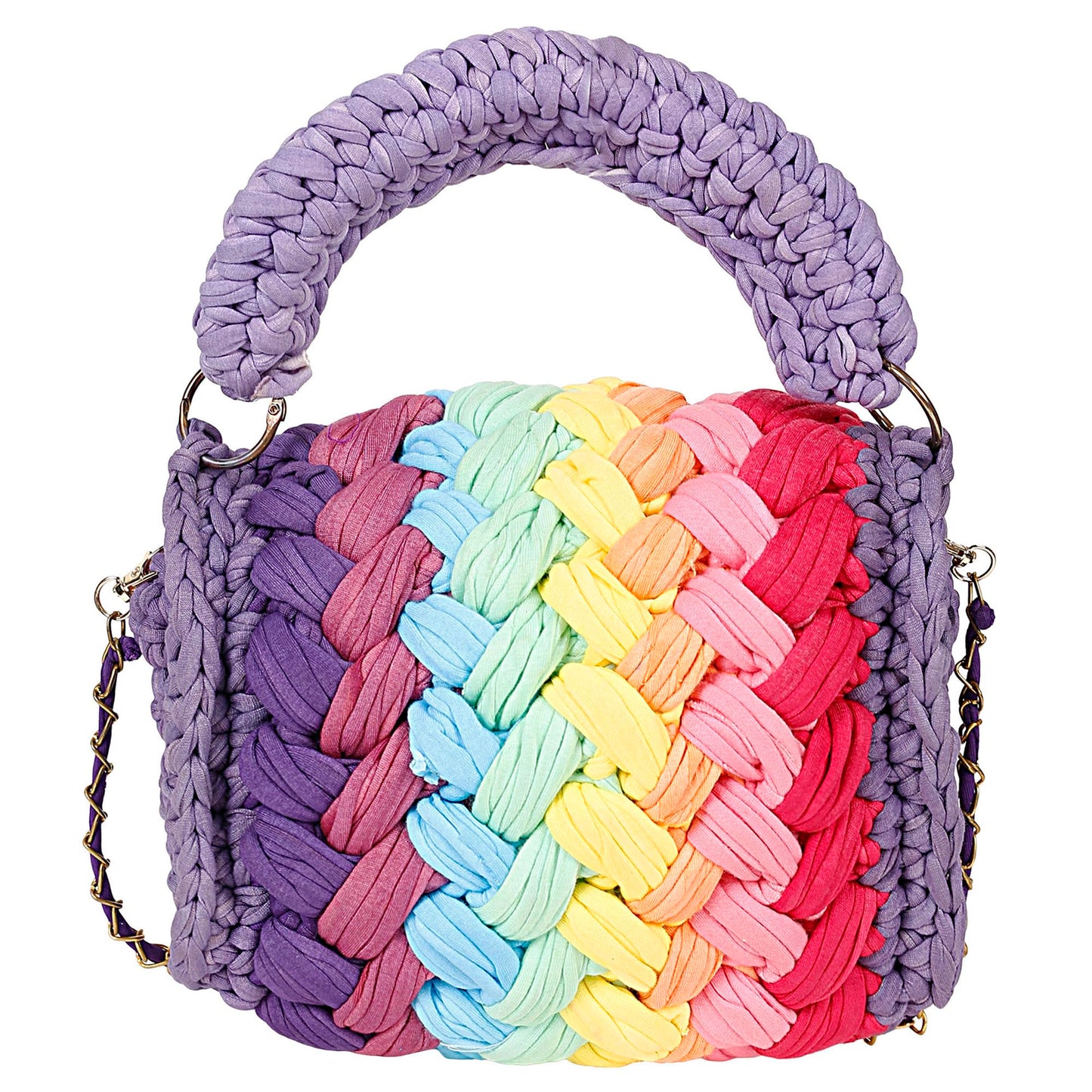 Trend Overseas T-shirt Cotton Yarn handbag Luxury crochet purse Sling bag evening bags luxury handbag
