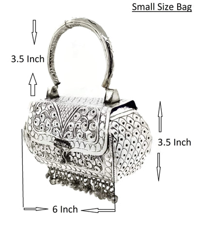 Trend Overseas Girls/Women Small Size Handle Clutch Brass metal bag Ethnic clutch