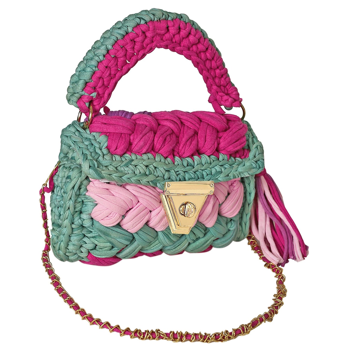 Trend Overseas T-shirt Cotton Yarn handbag Luxury crochet purse Sling bag evening bags luxury handbag
