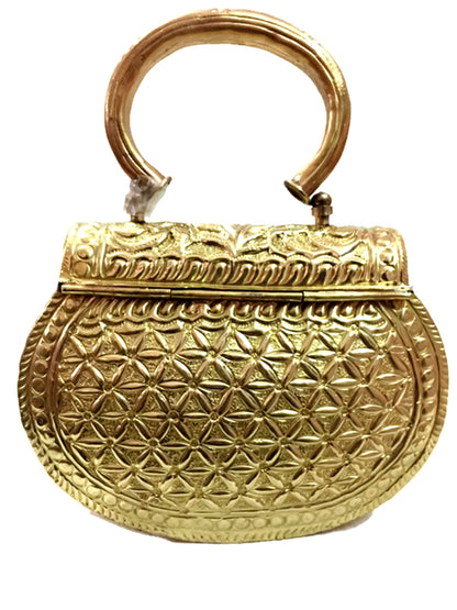 Trend Overseas Golden clutches Vintage Handmade Brass metal purse Hand clutch Handbag for women party Bride marriage clutch