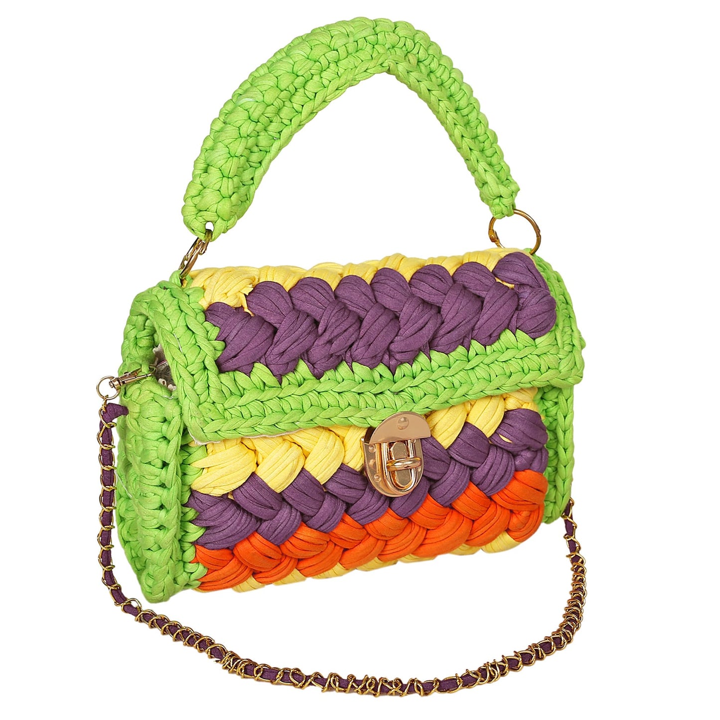 Trend Overseas T-shirt Cotton Yarn handbag Luxury crochet purse Sling bag evening bags luxury handbag