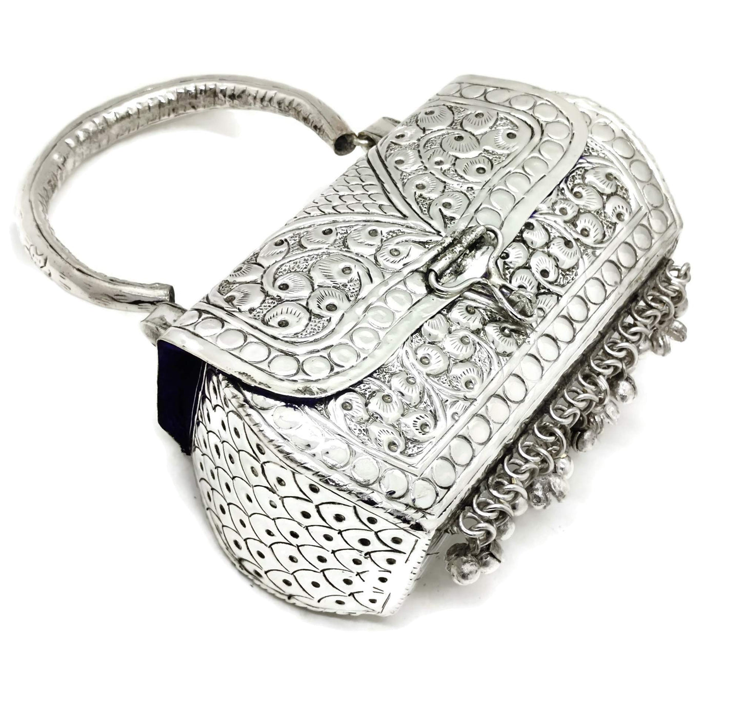 Trend Overseas Girls/Women Small Size Handle Clutch Brass metal bag Ethnic clutch