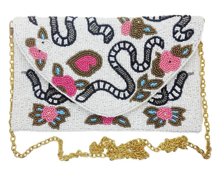 Trend Overseas Acrylic Beaded Wedding Boho Clutch bag Bohemian bag Evening Bag Ladies Purse Handbag Party Envelope Clutch Embroidered clutch